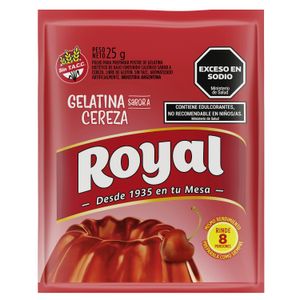 Gelatina  de cereza / cherry jelly ROYAL (25 gr - .88 Oz)