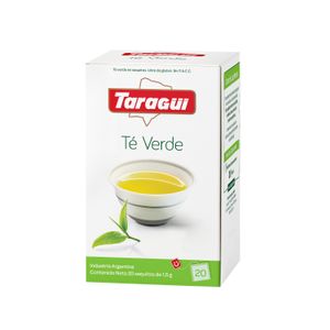 Te verde / Green tea TARAGUI (20 - .71 Oz) UNIDADES x CAJA 6San Telmo Market, tu mercado mayorista argentino con envio a todo el mundo