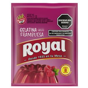 Gelatina  de frambuesa / Raspberry jelly ROYAL (25 gr - .88 Oz)