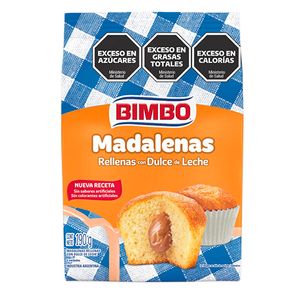 Madalenas Bimbo vainilla con dulce de leche 190 grs / Bimbo vanilla muffins with dulce de leche 190 grs (Units x Case 14u) San Telmo Market, Argentine Grocery & Restaurant, We Ship All Over USA and CANADA