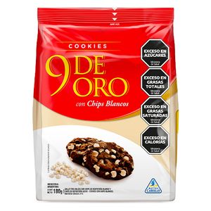 Galletas  chips chocolate blancos / White chocolate chip cookies 9 DE ORO (9 gr - .32 Oz)