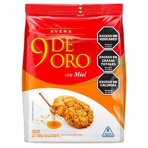 Galletas 9 de oro avena y miel 180 grs / 9 gold oatmeal and honey cookies 180 grs (Units x Case 16u) San Telmo Market, Argentine Grocery & Restaurant, We Ship All Over USA and CANADA