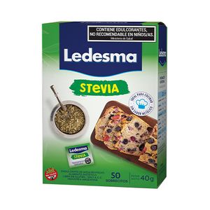 Edulcorante Ledesma stevia sobre 50 u / Ledesma stevia sweetener about 50 units (Units x Case 6u) San Telmo Market, Argentine Grocery & Restaurant, We Ship All Over USA and CANADA