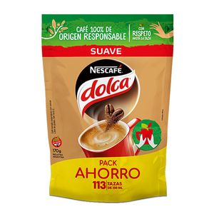 Cafe instantaneo Dolca Suave nuevo doy pack 170 gr / Dolca Suave instant coffee new I give pack 170 gr (Units x Case 12u)