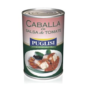 Caballa Puglisi en salsa de tomate 380 gr / Puglisi mackerel in tomato sauce 380 gr (Units x Case 24u) San Telmo Market, Argentine Grocery & Restaurant, We Ship All Over USA and CANADA