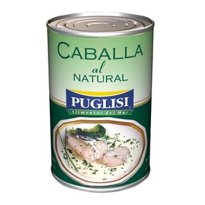 Caballa Puglisi al natural 380 gr / Puglisi mackerel natural 380 gr (Units x Case 24u) San Telmo Market, Argentine Grocery & Restaurant, We Ship All Over USA and CANADA