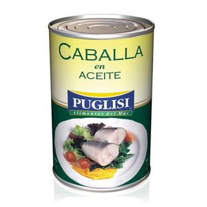 Caballa Puglisi en aceite 380 gr / Puglisi mackerel in oil 380 gr (Units x Case 24u) San Telmo Market, Argentine Grocery & Restaurant, We Ship All Over USA and CANADA