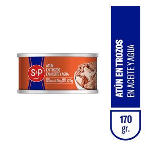 Atun  trozos en aceite / Tuna pieces in oil S&P (170 gr - 6. Oz)