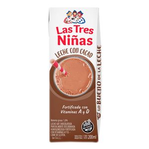 Leche chocolatada / chocolate milk LAS TRES NIÑAS (200 cc - 6.76 Fl Oz)