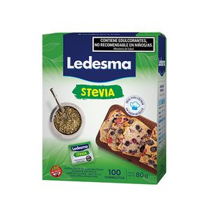 Edulcorante Ledesma stevia sobre 96 u / Ledesma stevia sweetener about 96 u (Units x Case 6u) San Telmo Market, Argentine Grocery & Restaurant, We Ship All Over USA and CANADA