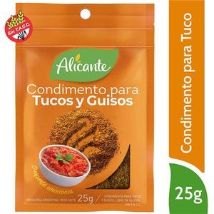 Condimento Alicante para tucos y guisos 25 gr / Alicante seasoning for tucos and stews 25 gr (Units x Case 12u) San Telmo Market, Argentine Grocery & Restaurant, We Ship All Over USA and CANADA