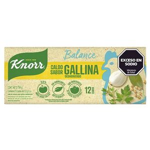 Caldo Knorr gallina balance 12 u / Knorr hen balance broth 12 u (Units x Case 80u) San Telmo Market, Argentine Grocery & Restaurant, We Ship All Over USA and CANADA