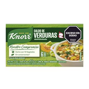 Caldo Knorr verdura deshidratado 6 u / Knorr dehydrated vegetable broth 6 u (Units x Case 10u) San Telmo Market, Argentine Grocery & Restaurant, We Ship All Over USA and CANADA