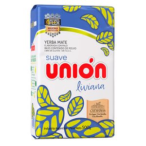 Yerba  liviana / light herb UNION (500 gr - 17.64 Oz) UNIDADES x CAJA 10San Telmo Market, tu mercado mayorista argentino con envio a todo el mundo