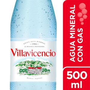 Agua mineral  con gas / sparkling mineral water VILLAVICENCIO (500 cc - 17.64 Oz) UNIDADES x CAJA 12San Telmo Market, tu mercado mayorista argentino con envio a todo el mundo