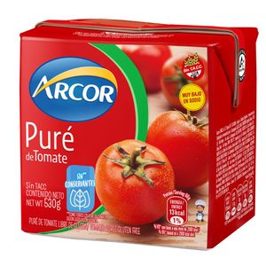 Pure de tomate  tetrabrik / Tetrabrik tomato puree ARCOR (520 gr - 18.34 Oz)