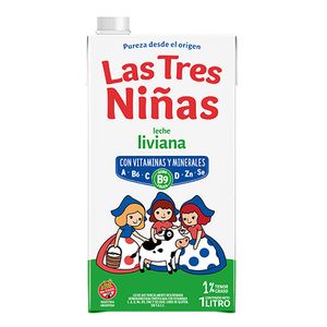 Leche lasniñas descremada% tetrabrik / Lasniñas skim milk% tetrabrik LAS TRES NIÑAS (3 lt - .79 Gal)
