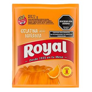 Gelatina  de naranja / orange jelly ROYAL (22 gr - .78 Oz)