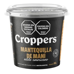 Mantequilla de manis / peanut butter CROPPERS (305 gr - 10.76 Oz)