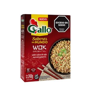 Arroz preparado  sabores del mundo woks / Rice prepared flavors of the world woks GALLO (240 gr - 8.47 Oz) UNIDADES x CAJA 10San Telmo Market, tu mercado mayorista argentino con envio a todo el mundo