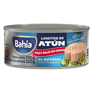 Atun  lomo al natural bajo sodio / Natural low sodium loin tuna BAHIA (170 gr - 6. Oz) UNIDADES x CAJA 48San Telmo Market, tu mercado mayorista argentino con envio a todo el mundo