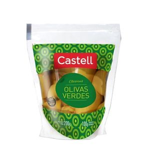 Aceituna verde  doy pack / Green olives I give pack CASTELL (100 gr - 3.53 Oz)