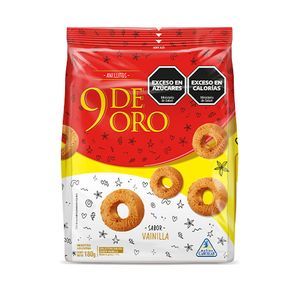 Galletitas  anillitos vainilla / Vanilla ring cookies 9 DE ORO (9 gr - .32 Oz)