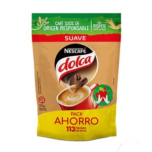 Cafe instantaneo  suave doypack / Doypack soft instant coffee DOLCA (100) UNIDADES x CAJA 8San Telmo Market, tu mercado mayorista argentino con envio a todo el mundo