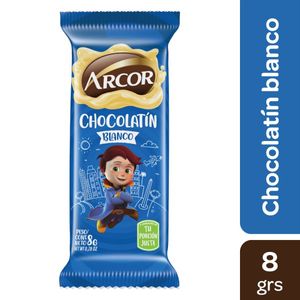 Chocolate  blanco / white chocolate ARCOR (8 gr - .28 Oz) UNIDADES x CAJA 20San Telmo Market, tu mercado mayorista argentino con envio a todo el mundo