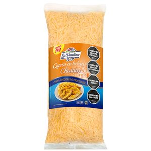 Queso en hebras  cheddar / Cheddar string cheese LA PAULINA (1 kg - .04 Oz)