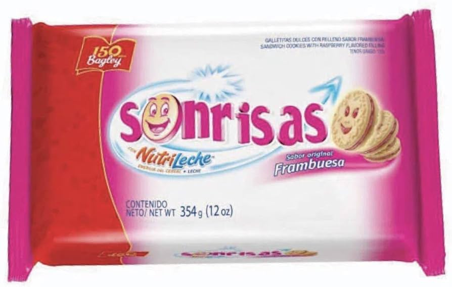 Galletitas Sweet cookies Raspberry SONRISAS - ( 324 Gr 12 Oz)