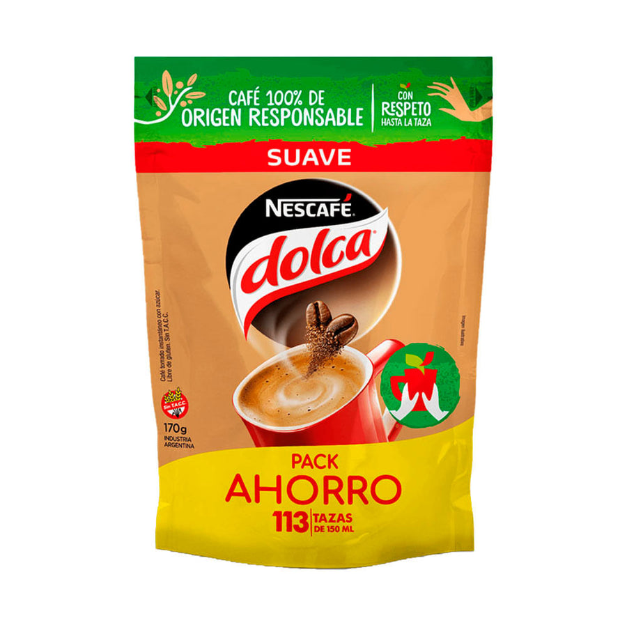 Cafe Instantaneo Suave / Soft Instant Coffee NESCAFE DOLCA (170 gr 5.99 oz)