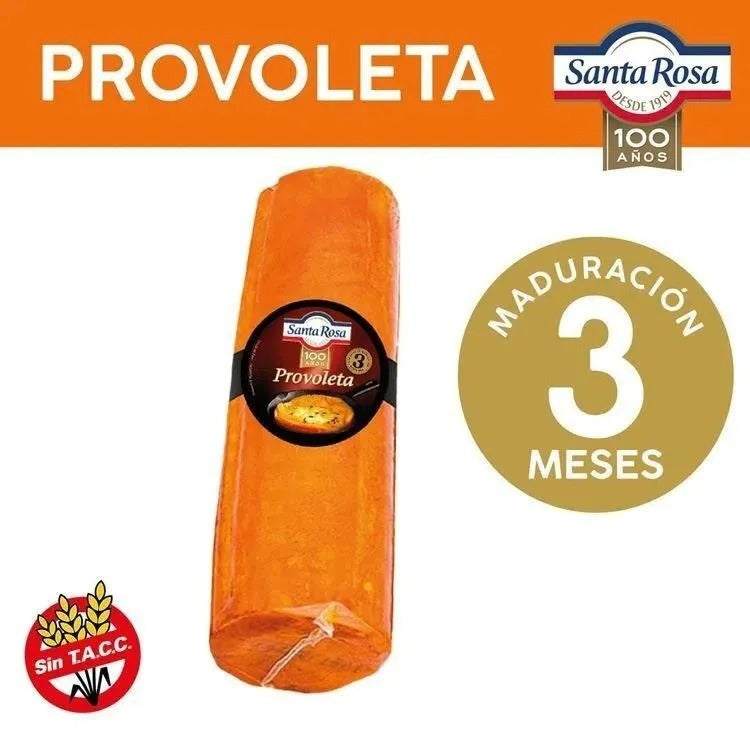 Provoleta Parrillera condimentada  / Provolone Cheese with Spices - SANTA ROSA ( Barra aprox/avg 4kg 8.8lb)