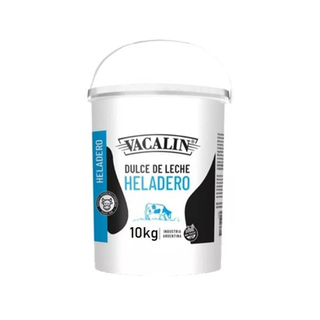 Dulce de Leche Heladero /  Gelato Milk Caramel VACALIN (10 kg / 22 lb Plastic Bin) San Telmo Market, Argentine Grocery & Restaurant, We Ship All Over USA and CANADA