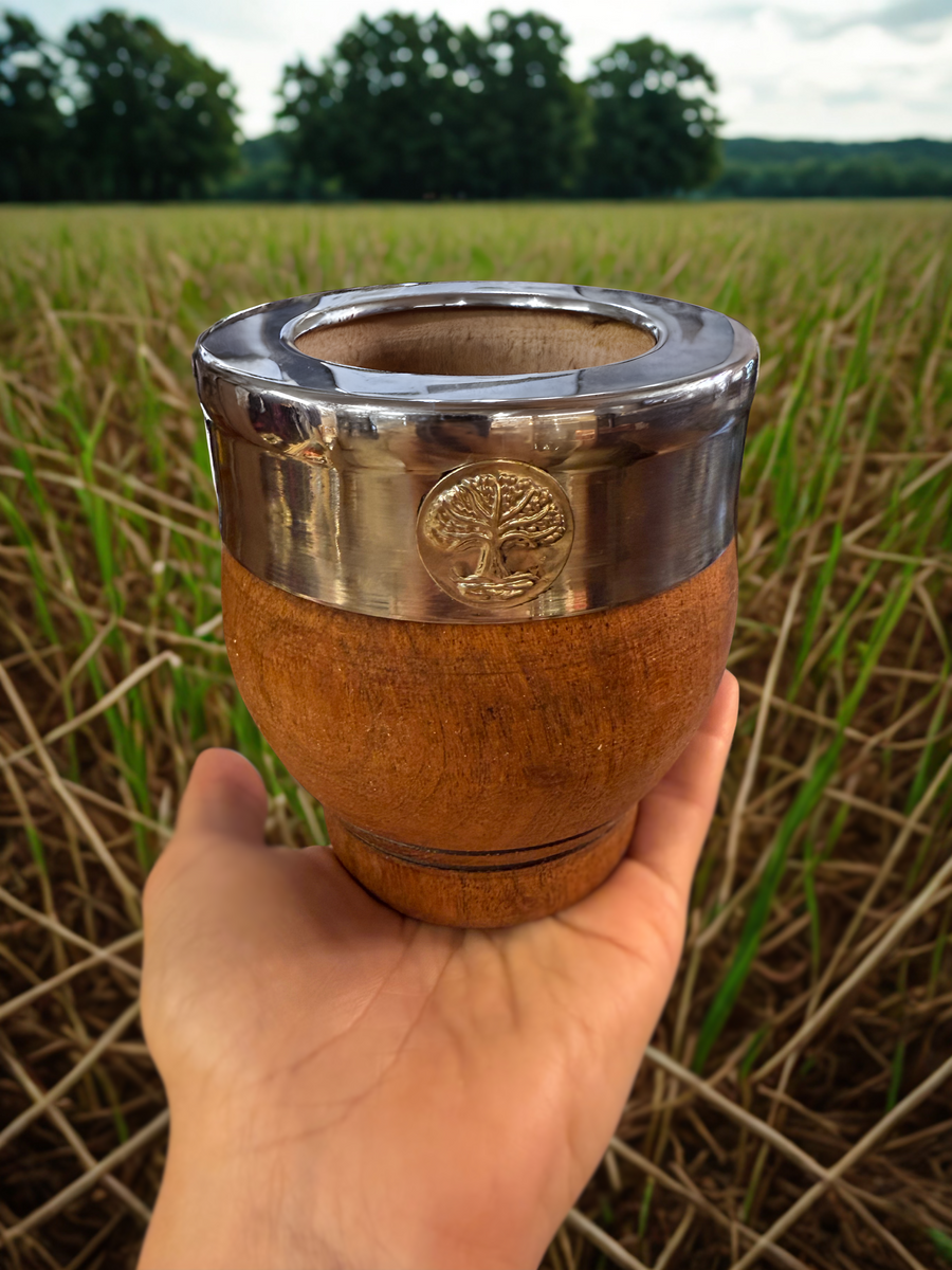 Mate Algarrobo Camionero Acero Inoxidable - Artisan Mate Cup Algarrobo Wood
