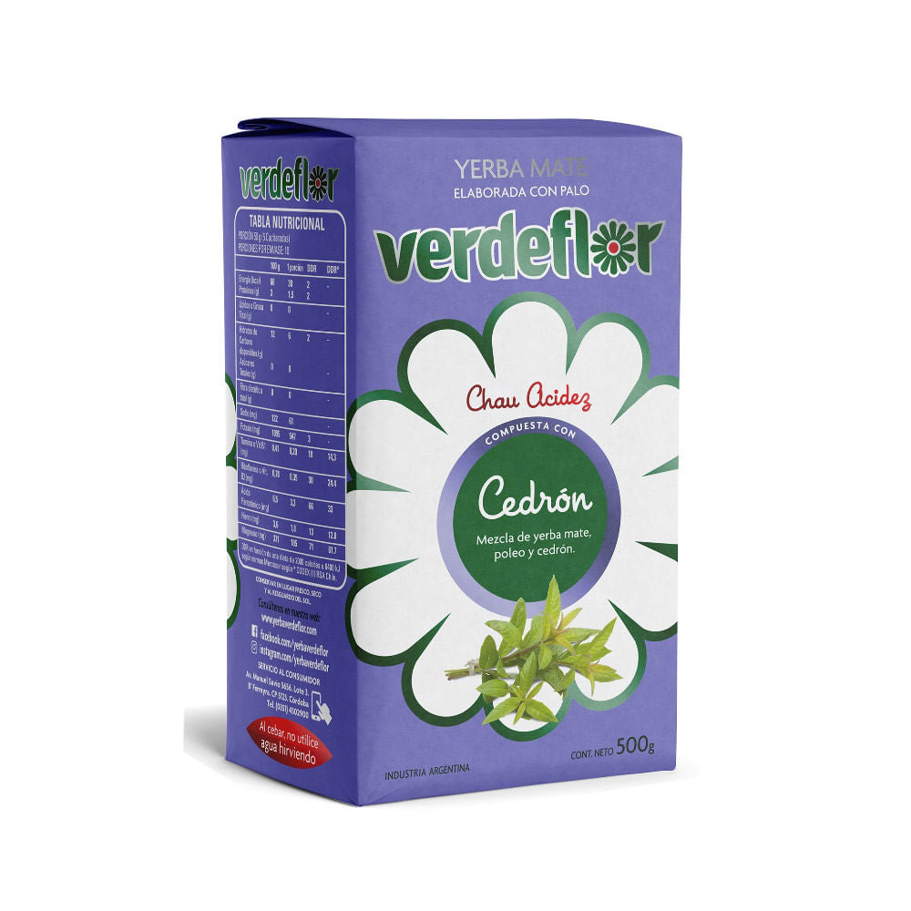 Yerba Mate Cedron / Herbs Yerba Mate (Poleo, Burro, Menta y Cedron) VERDEFLOR - ( 500 gr 1.1 Lb) (Copy)