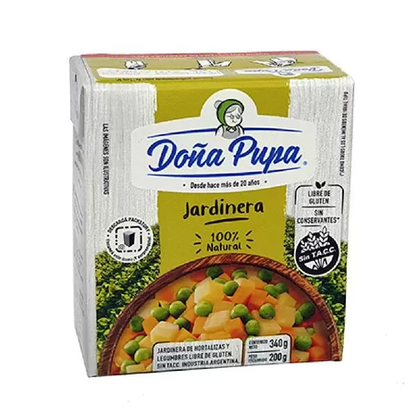 Jardinera de Hortalizas y Legumbres / Carrots, Potato, Green Peas in Water  DONA PUPA  ( 340 gr / 11.9 OZ)