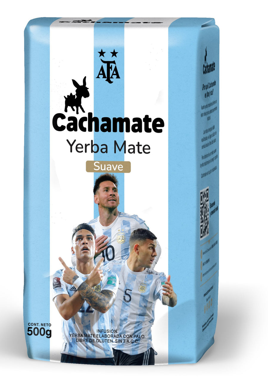 Yerba Mate Seleccion Argentina Qatar 2022 2023 / Argentine World Cup Yerba Mate CACHAMATE  - ( 500 gr 1.1 Lb) San Telmo Market, Argentine Grocery & Restaurant, We Ship All Over USA and CANADA