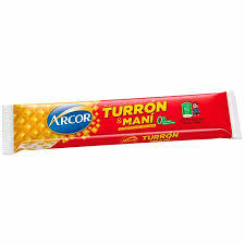 Turron rellena de  Pasta de Mani / Wafer filled with nougat and peanut - ARCOR (1 u 25gr 0.88Oz)