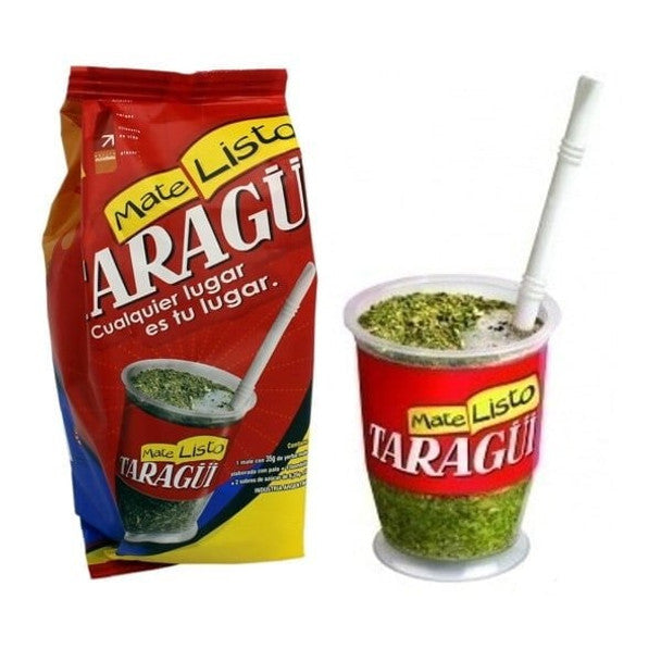 Mate Listo Taragüí con bombilla / Mate Ready to go with straw and yerba San telmo market Argentine Market and Deli