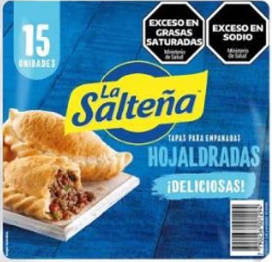 15u Tapas de Empanadas Hojaldre / Empanadas Dough Disk -  LA SALTENA (15 disks x 30 gr )