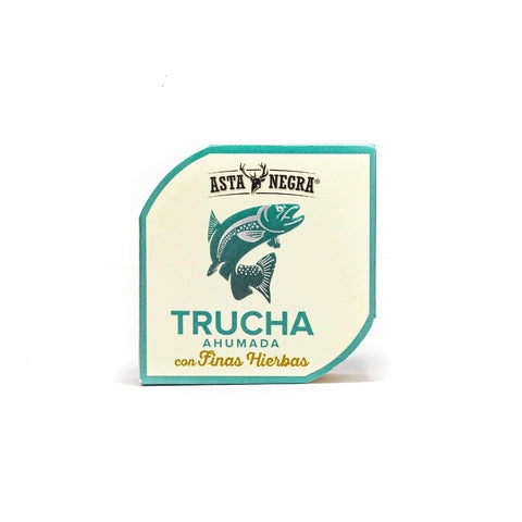 Trucha Ahumada en aceite / Smoked Trout in oil Asta Negra - ( 80 gr 2.82Oz) San Telmo Market, Argentine Grocery & Restaurant, We Ship All Over USA and CANADA