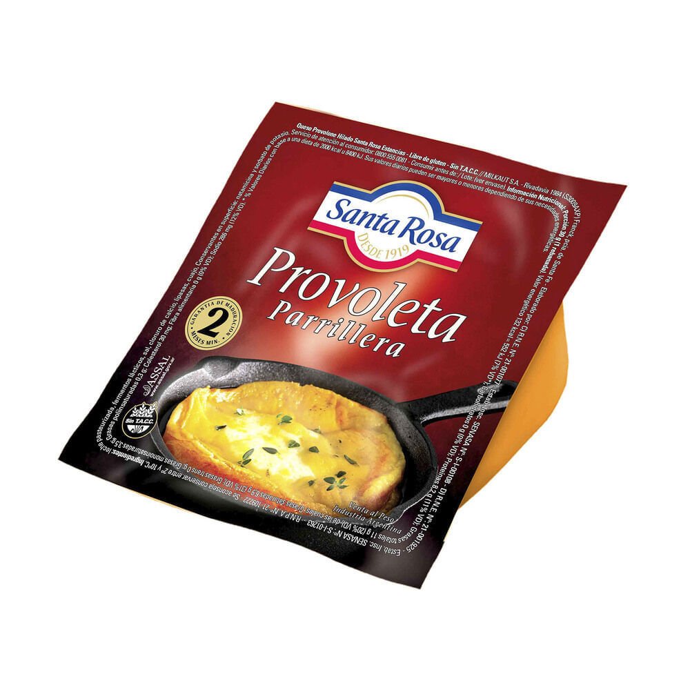 Provoleta Parrillera condimentada / Provolone Cheese with Spices - SANTA ROSA ( 2 Slices aprox/avg 290gr 10.2Oz) San Telmo Market, Argentine Grocery & Restaurant, We Ship All Over USA and CANADA