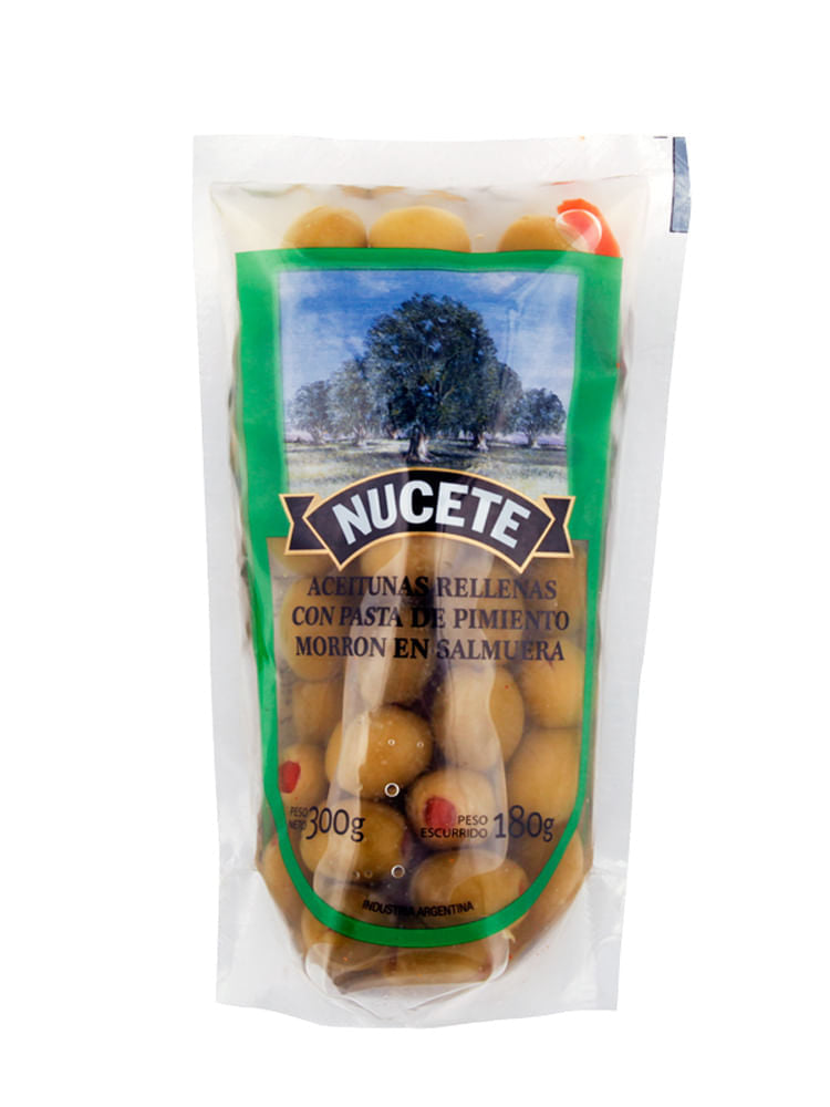 Aceituna Verde rellenas / Stuffed Green Olives NUCETE - ( 300 gr 10.58 Oz) San Telmo Market, Argentine Grocery & Restaurant, We Ship All Over USA and CANADA