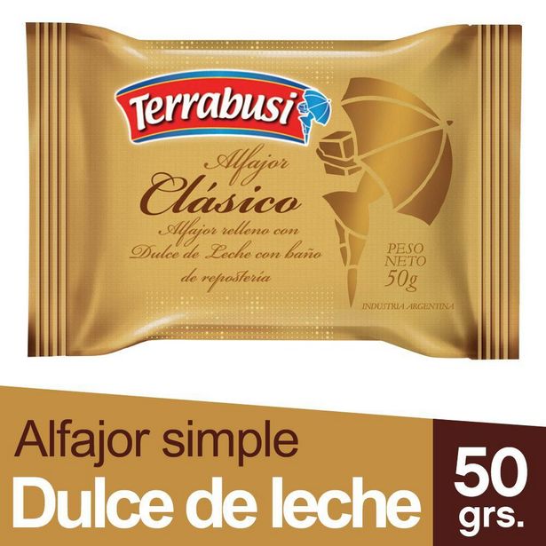 Alfajor Chocolate Simple / Chocolate mini cake - Terrabusi   (50 gr 1,75Oz) San Telmo Market, Argentine Grocery & Restaurant, We Ship All Over USA and CANADA