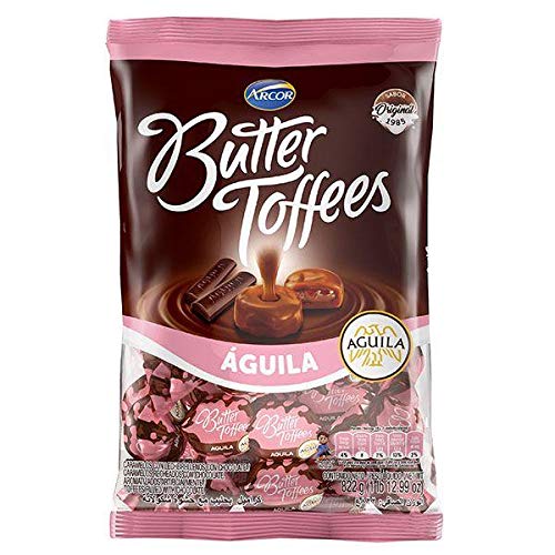 Caramelos Ddl + Aguila  / Dulce de Leche  Soft Candy w/ chocolate BUTTER TOFFEES - ( 820gr 1Lb 13 Oz)