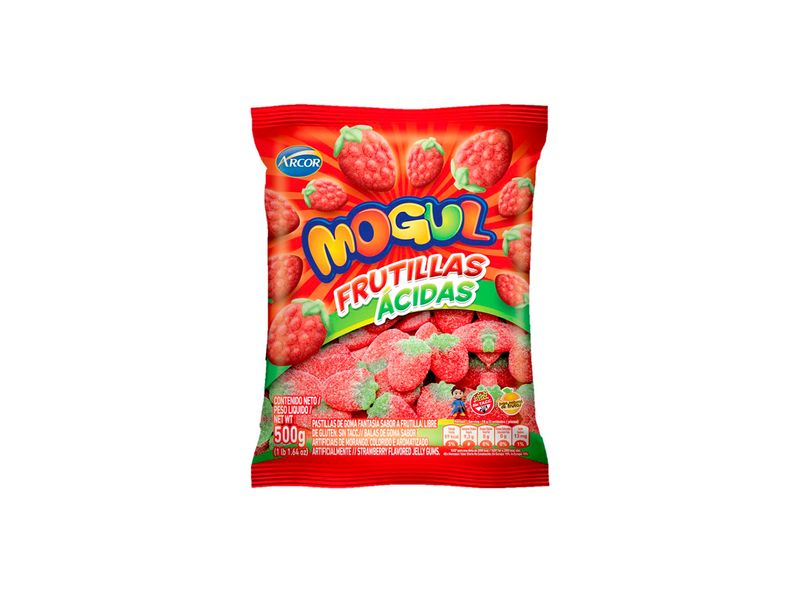 Gomitas  Frutillas Acidas /  Jelly Acid Strawberry MOGUL - (500 gr 1.1 lb)