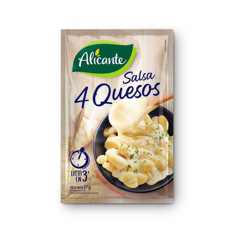 Salsa 4 Quesos Deshidratada / 4 Cheese sauce Alicante - ( 37gr 1.2 Oz) San Telmo Market, Argentine Grocery & Restaurant, We Ship All Over USA and CANADA