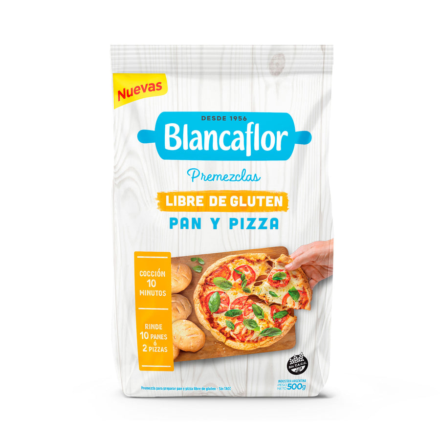 Pre mezcla para Pan y Pizza / Pre mix Pizza and English Bread GLUTEN FREE BLANCAFLOR - (500gr 1.1Lb) San Telmo Market, Argentine Grocery & Restaurant, We Ship All Over USA and CANADA
