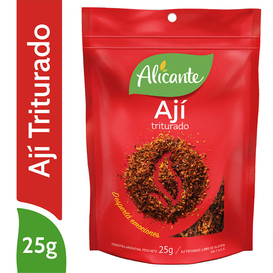 Aji molido triturado - Red Pepper flakes Alicante - (25 Gr 0.86 Oz) San Telmo Market, Argentine Grocery & Restaurant, We Ship All Over USA and CANADA